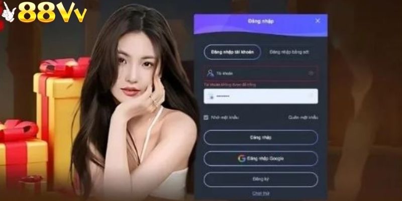 Để đăng nhập 88VV người chơi phải đăng ký tài khoản trước đó